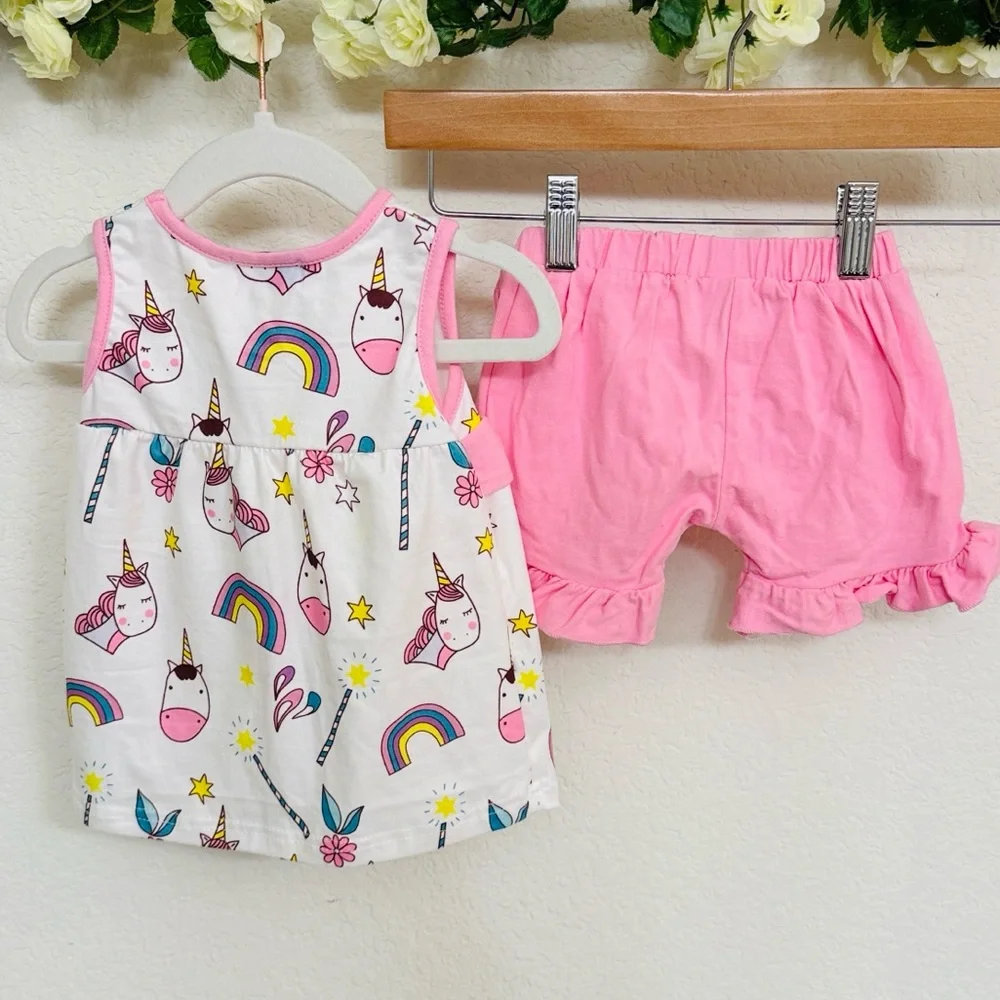 Pete + Lucy • Unicorn Outfit Pink and White